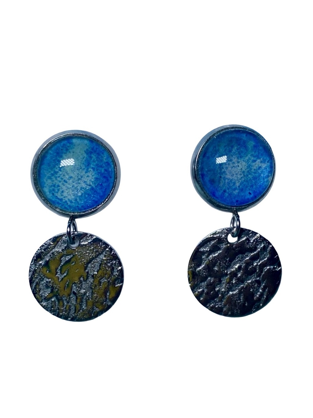 Creative Mindset Stainless Steel Aqua Blue Beautifully Designed‎ Stone Earrings
